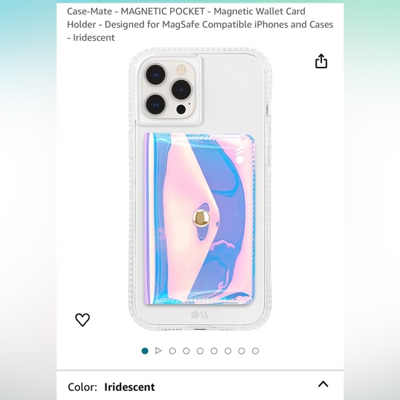 Iridescent Case-Mate Magnetic Card Holder - Picture 4 of 13